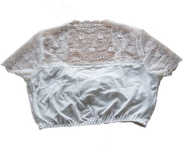 Pezzo D'oro Spitzendirndlbluse creme,Blumenbordüre,Herzausschnitt/Raffung Neueste Stile