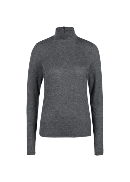 Riani STEHKRAGEN-SHIRT AUS GLAM GREY JERSEY Speichern exportieren