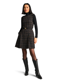Riani KLEID AUS TWEED CHECK Outlet