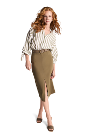 Riani LEINENBLUSE MIT STREIFEN Vatertagsangebot