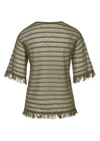 Riani SHIRT AUS LINEN MIX MIT FRANSEN Clearance-Verkauf