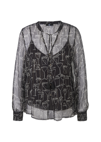 Riani BLUSE MIT COCKTAIL PRINT Black Friday Preise
