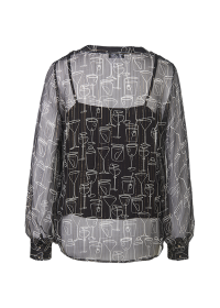 Riani BLUSE MIT COCKTAIL PRINT Black Friday Preise