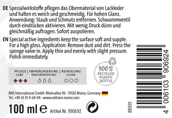 Schuhwerk Schwangau Solitaire Lack Lederöl Tiefpreis