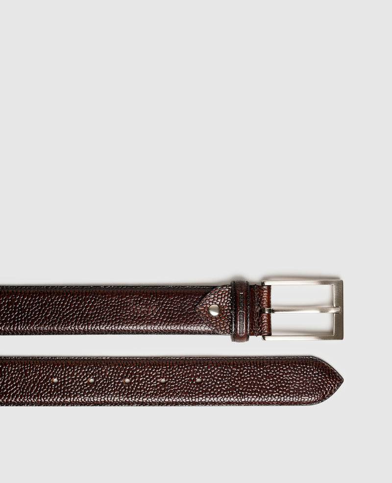 Shoepassion Markanter Herrengürtel aus Scotchgrain Leder Henry Stevens Shoepassion Begrenzte Freigabe