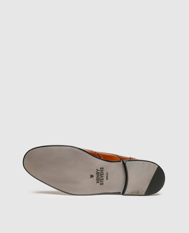 Shoepassion Rahmengenähte Full-Brogue Derby Herrenschuhe mit Glattleder Shoepassion Verkauf