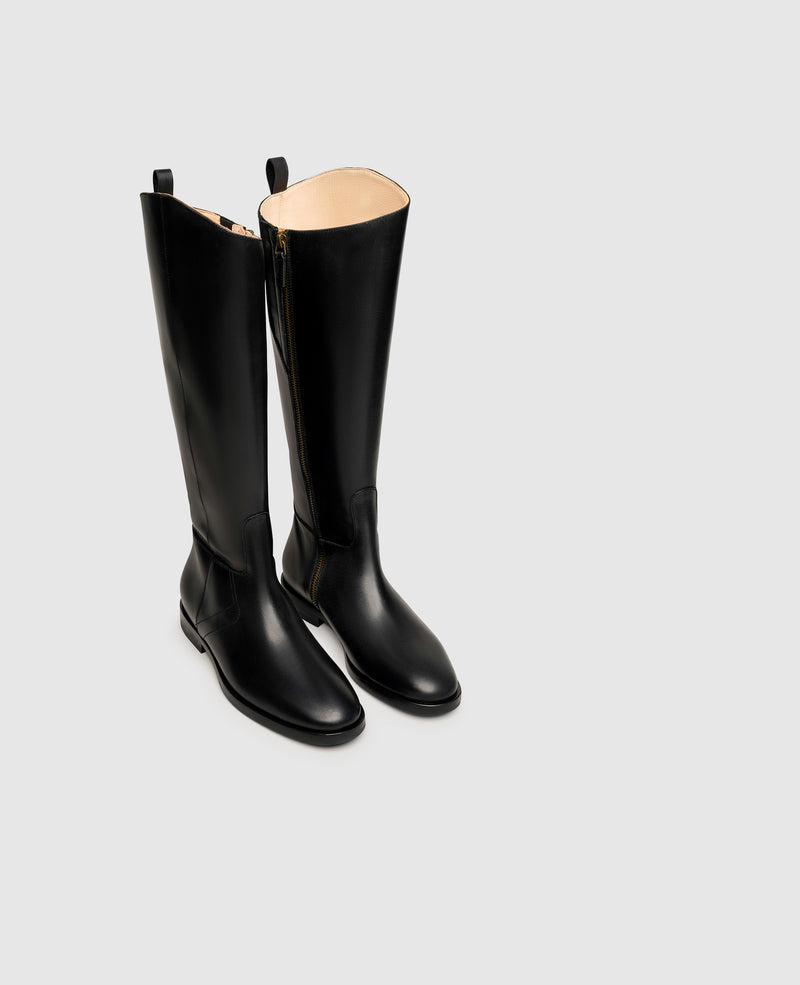 Shoepassion Klassischer Glattleder-Schaftstiefel für Damen Henry Stevens Shoepassion Muttertagsangebot