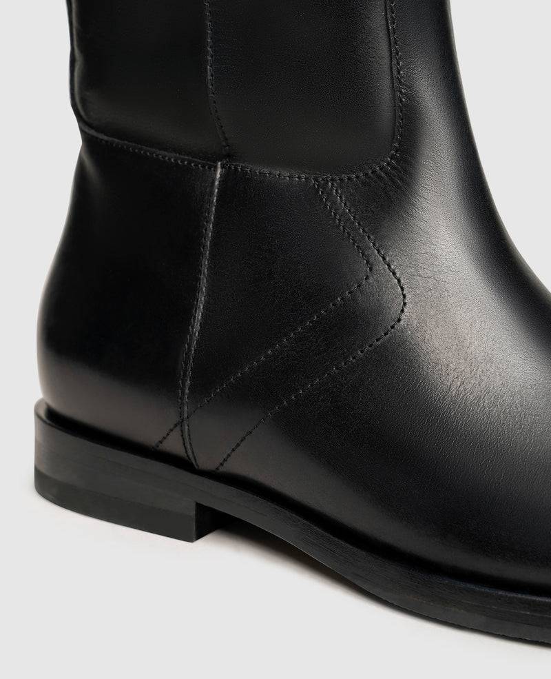 Shoepassion Klassischer Glattleder-Schaftstiefel für Damen Henry Stevens Shoepassion Muttertagsangebot