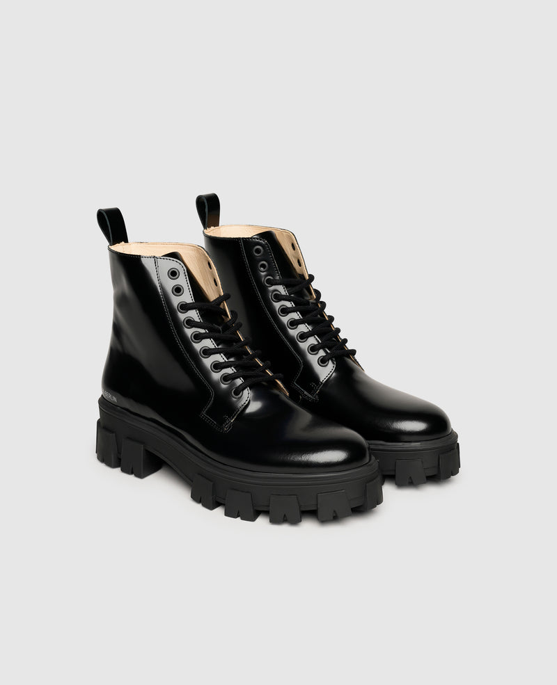 Shoepassion Leder-Schnürstiefelette mit Plateausohle für Damen N91 Shoepassion Valentinstagsangebot