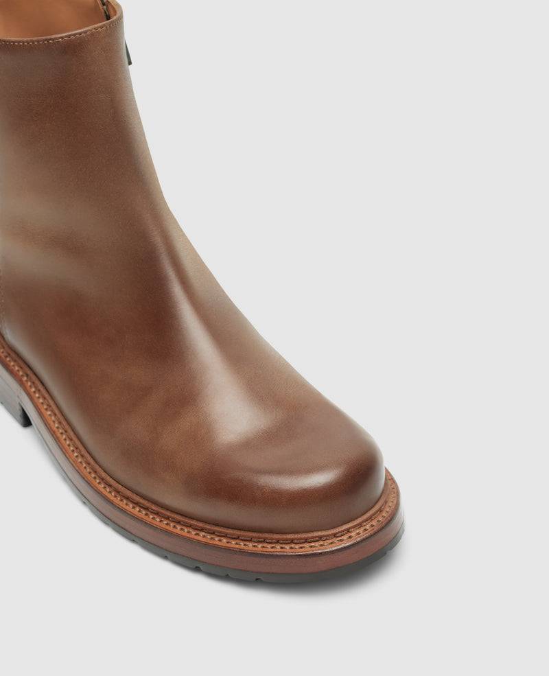Shoepassion Rio Plain H Stiefelette in Caramel - Heinrich Dinkelacker Shoepassion Begrenzte Freigabe