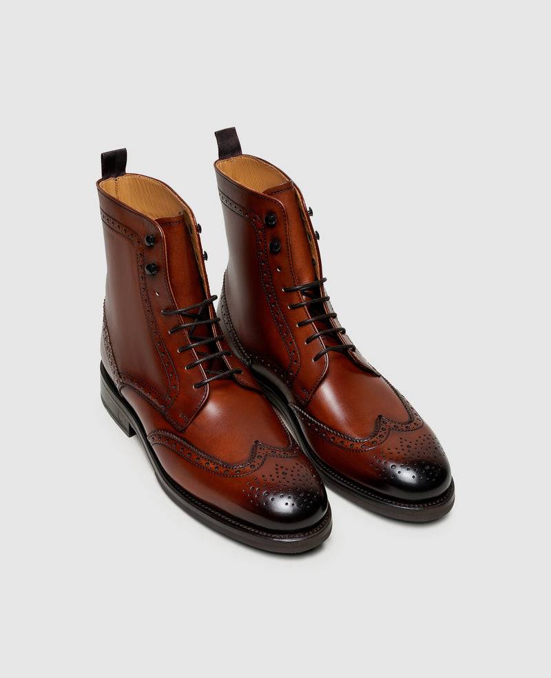 Shoepassion Verzierter Damenstiefel aus Softcalf mit Handfinish Henry Stevens Shoepassion Tiefpreis