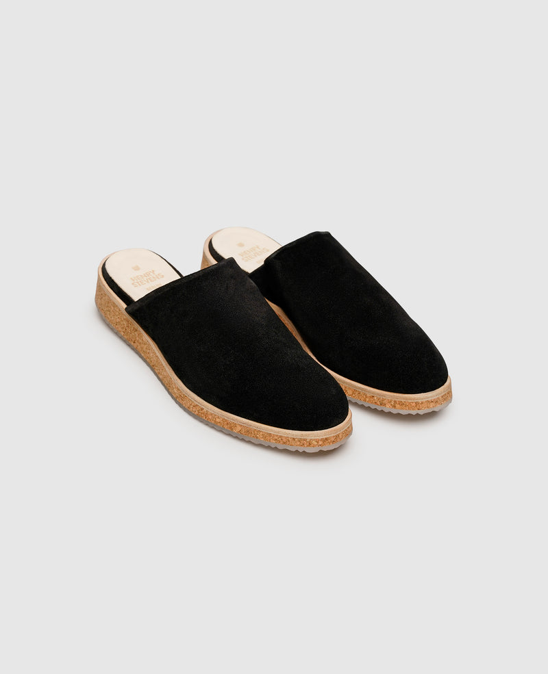 Shoepassion Leichte Damen-Mules mit Velours & Korksohle Henry Stevens Shoepassion Begrenzte Freigabe