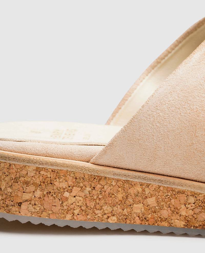 Shoepassion Leichte Damen-Mules mit Velours & Korksohle Henry Stevens Shoepassion Letzte 3 Tage