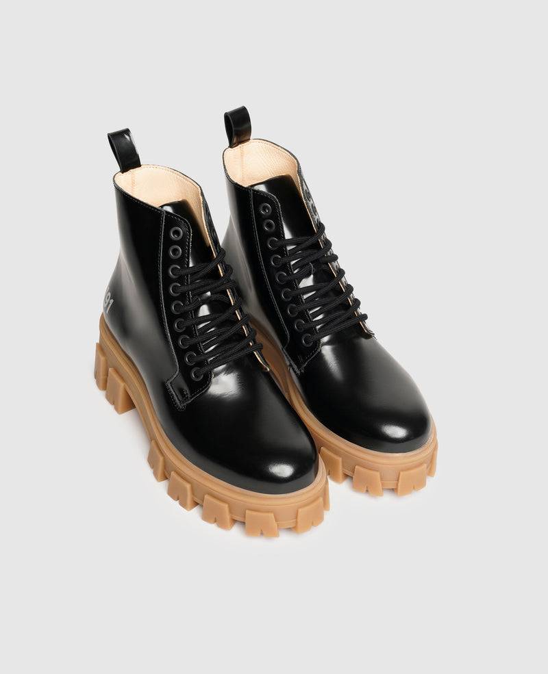 Shoepassion Leder-Schnürstiefelette mit Plateausohle für Damen N91 Shoepassion Online