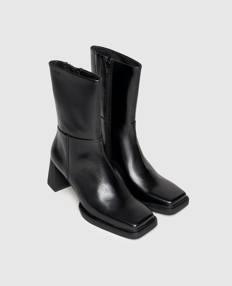 Shoepassion Angesagte Boots aus Glattleder mit hohem Blockabsatz Vagabond Shoepassion Fabrikverkauf