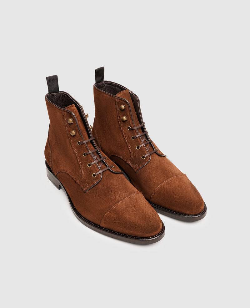 Shoepassion Flexible Derby-Boots für Herren aus Velours Henry Stevens Shoepassion Nur für heute