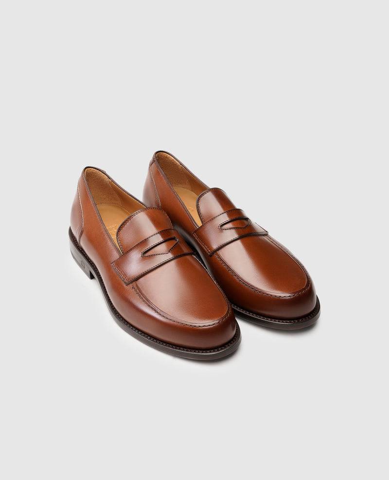 Shoepassion Rahmengenähter Herren Penny Loafer aus Glattleder Henry Stevens Shoepassion Fabrikladen