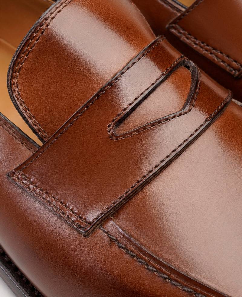 Shoepassion Rahmengenähter Herren Penny Loafer aus Glattleder Henry Stevens Shoepassion Fabrikladen