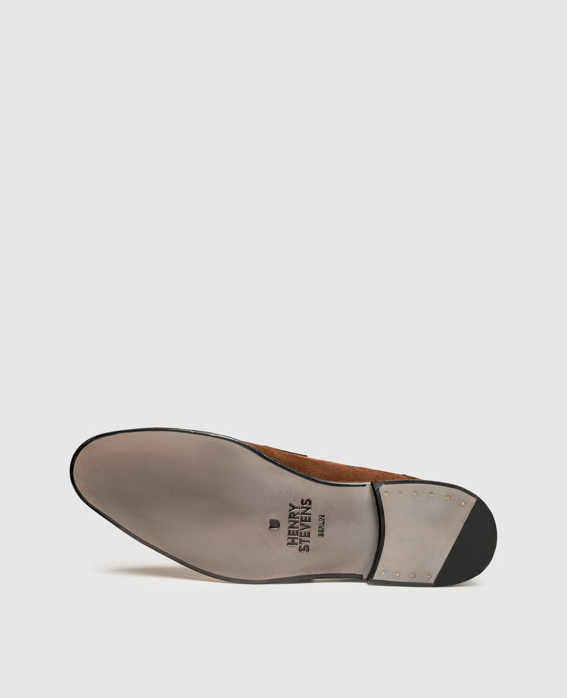 Shoepassion Luftiger Penny Loafer für Herren aus Velours Henry Stevens Shoepassion Blitzangebot