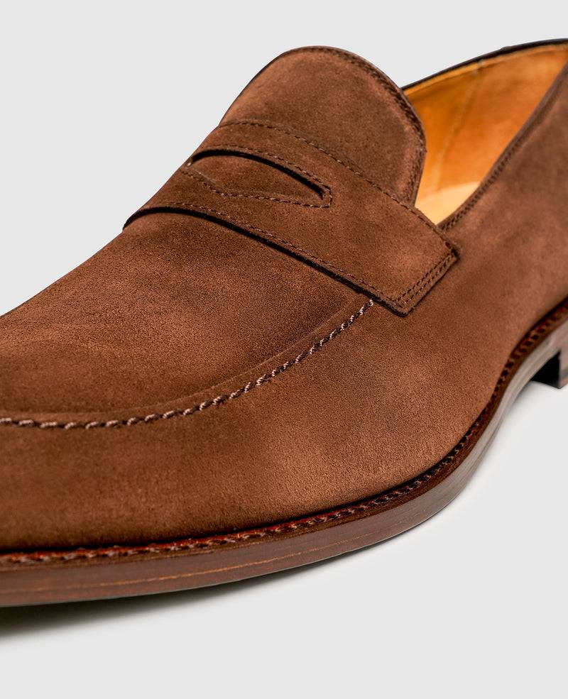 Shoepassion Luftiger Penny Loafer für Herren aus Velours Henry Stevens Shoepassion Blitzangebot