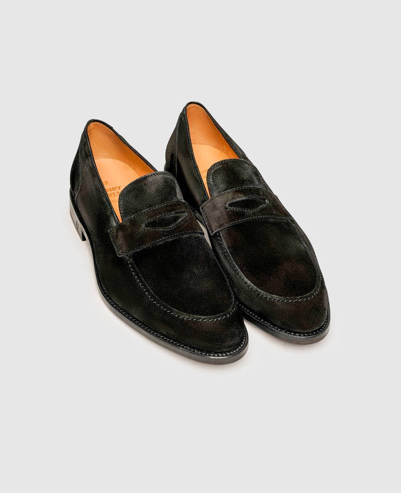 Shoepassion Luftiger Penny Loafer für Herren aus Velours Henry Stevens Shoepassion Große Rabatte