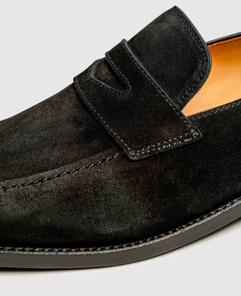 Shoepassion Luftiger Penny Loafer für Herren aus Velours Henry Stevens Shoepassion Große Rabatte