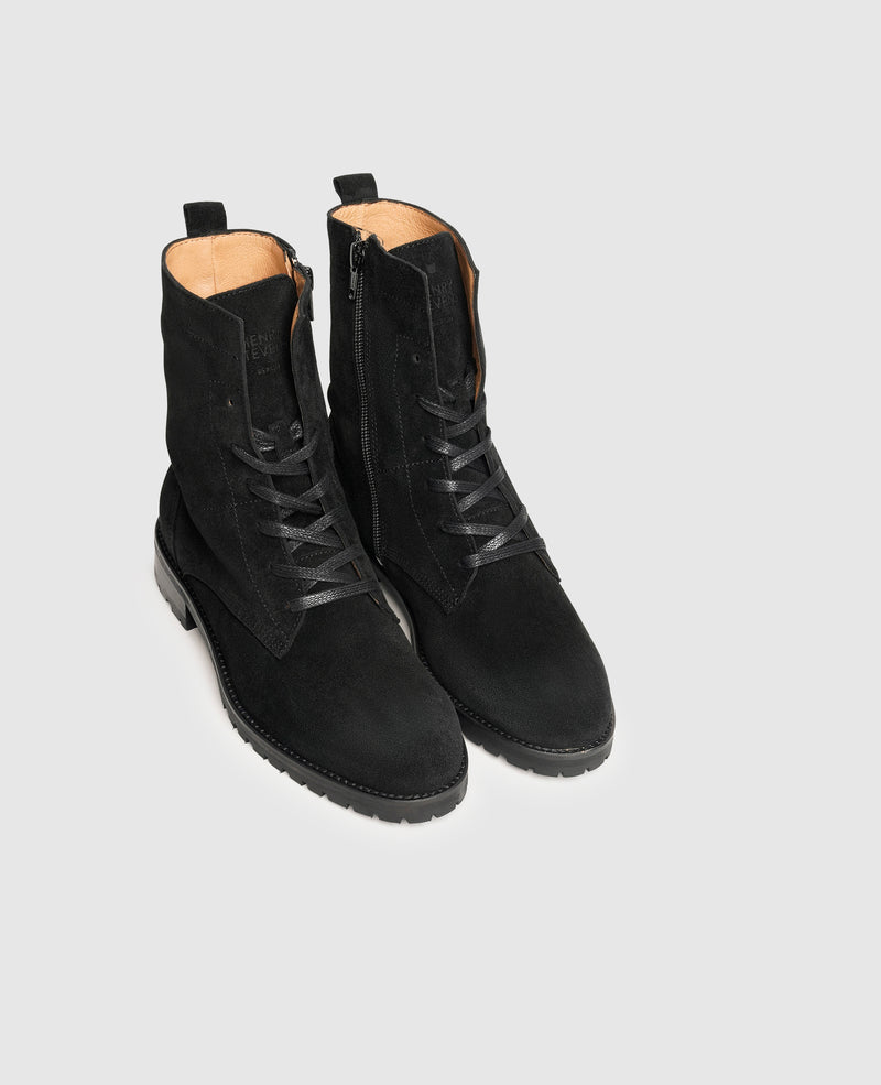 Shoepassion Schnürstiefel aus Velours für Damen Henry Stevens Shoepassion Outlet