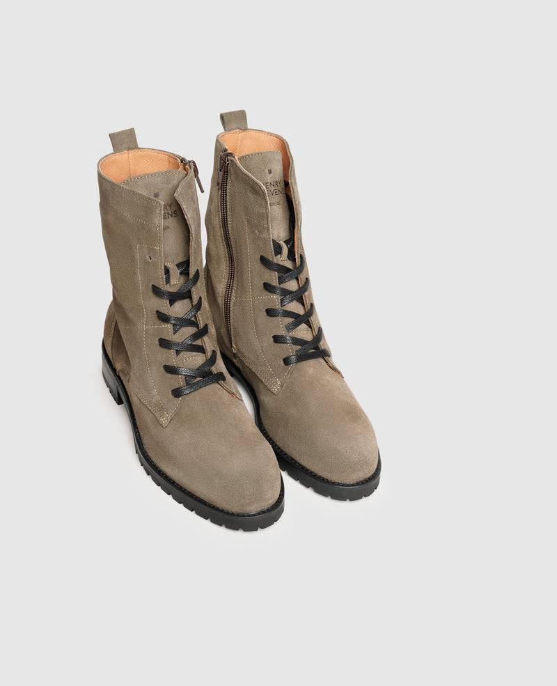 Shoepassion Schnürstiefel aus Velours für Damen Henry Stevens Shoepassion Auslauf