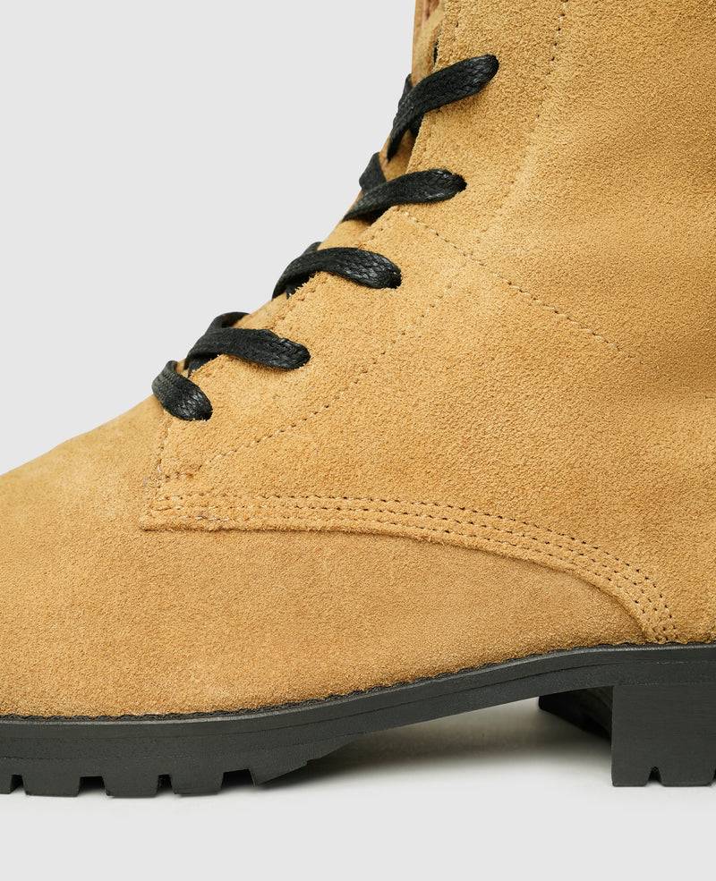 Shoepassion Schnürstiefel aus Velours für Damen Henry Stevens Shoepassion Verkauf