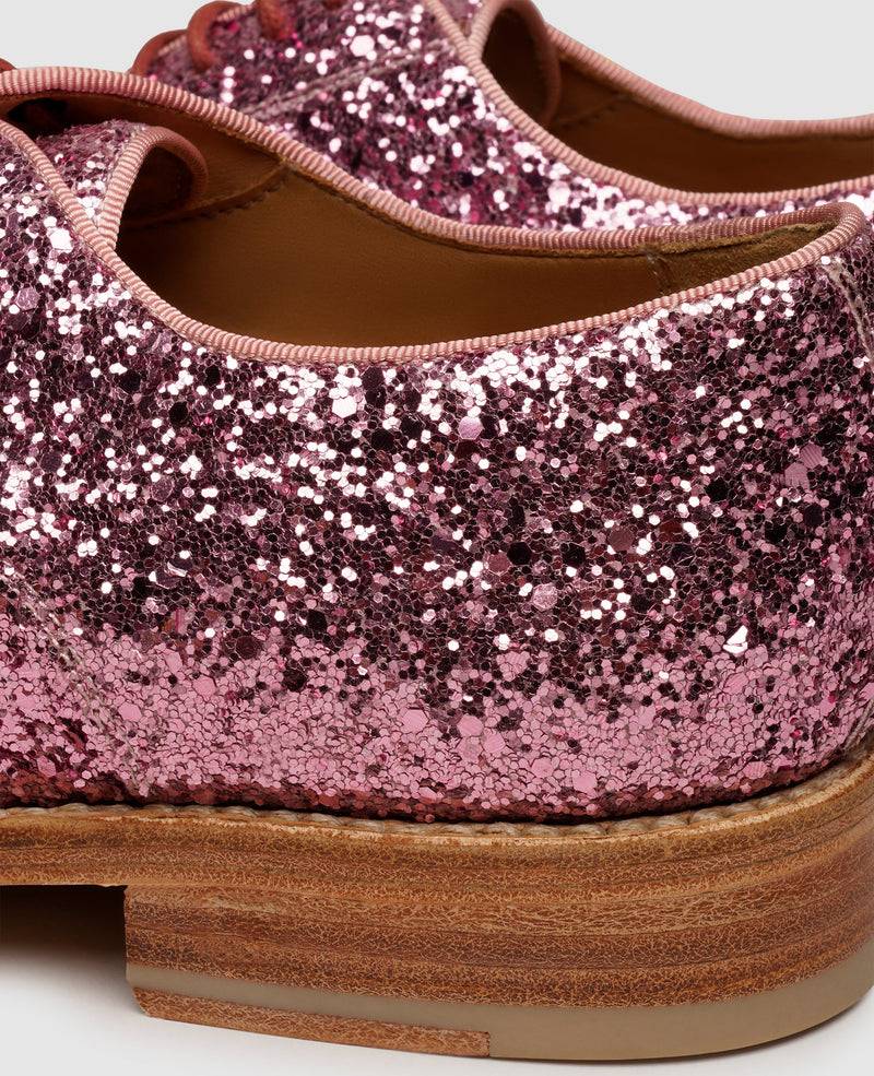 Shoepassion Rahmengenähter Derby Glitzer-Damenschuh Henry Stevens Shoepassion Lagerräumung