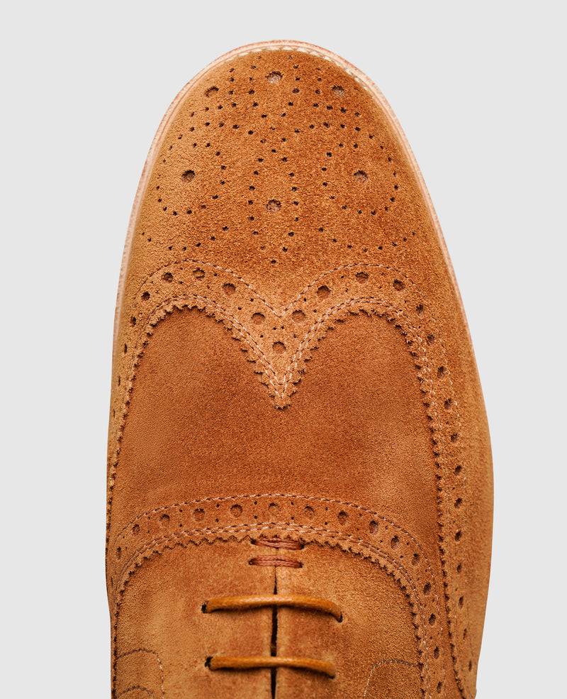 Shoepassion Flexible Full-Brogue Oxford Herrenschuhe mit Velours Shoepassion Wochenangebot