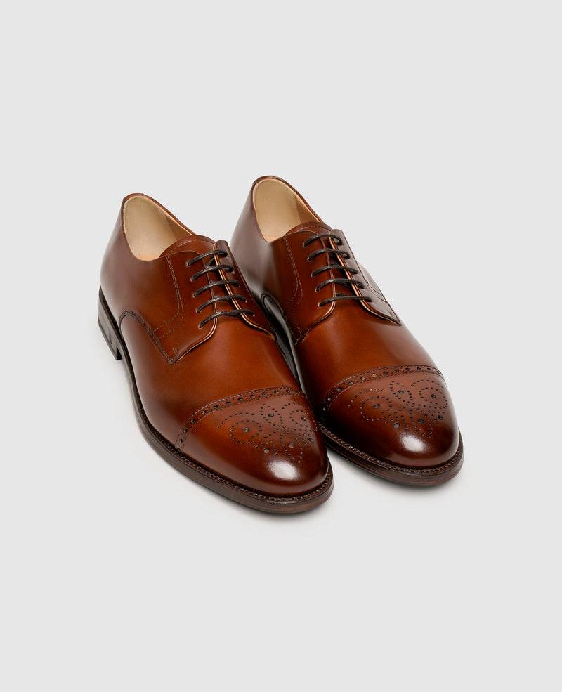 Shoepassion Elegante Half-Brogue Derby Herrenschuhe aus edlem Leder Shoepassion Kostenlose Rückgabe