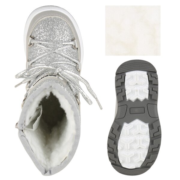 Stiefelparadies Kinder Winter Boots in Silber Online Outlet