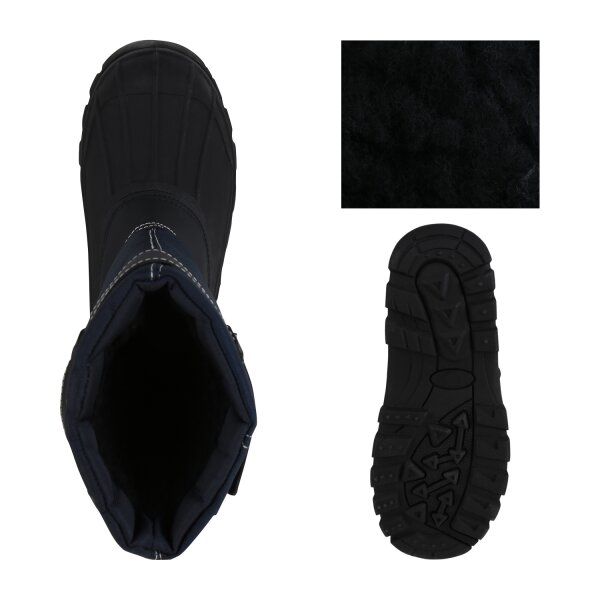 Stiefelparadies Kinder Winter Boots in Schwarz Dunkelblau Neuheiten