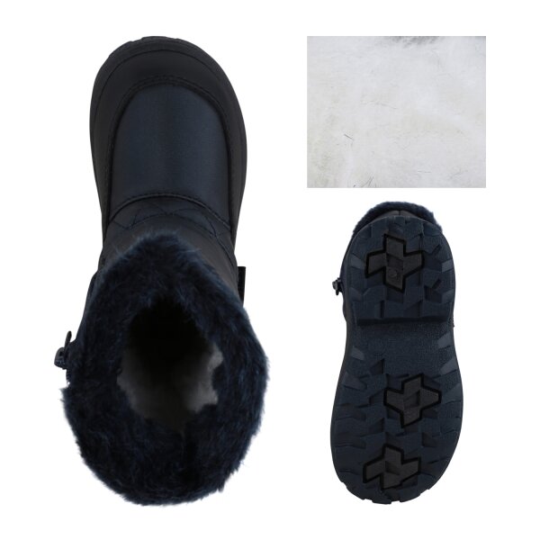 Stiefelparadies Kinder Winter Boots in Schwarz Dunkelblau Bestseller
