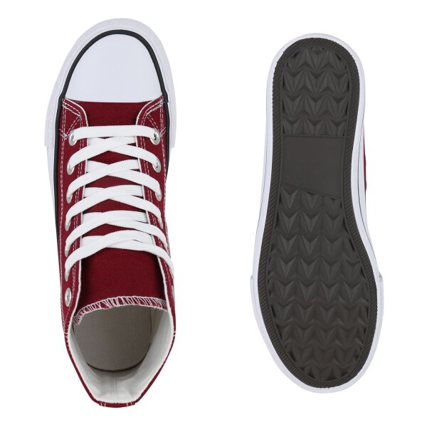 Stiefelparadies Herren Sneaker High in Burgund Rabatt