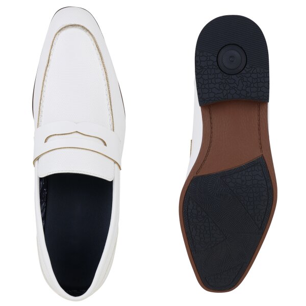 Stiefelparadies Herren Klassische Slippers in Weiss Flash Sale