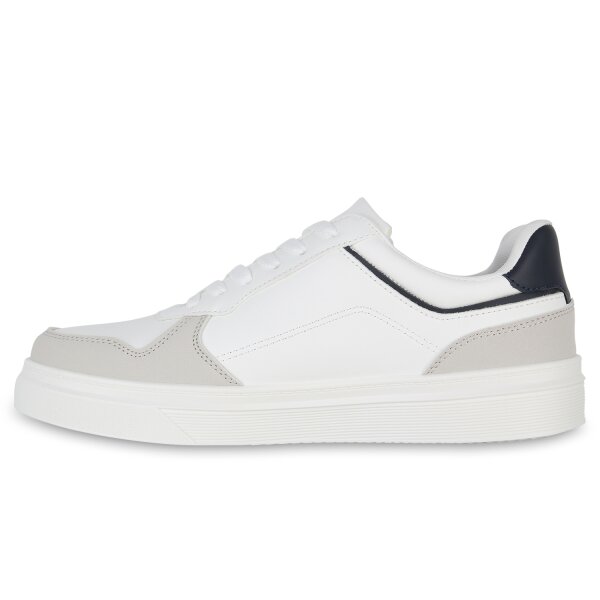 Stiefelparadies Herren Sneaker Low in Weiss Dunkelblau Große Rabatte