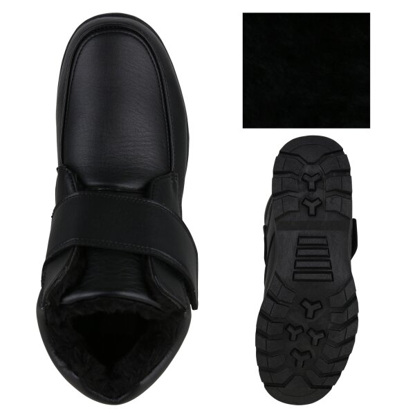 Stiefelparadies Herren Winter Boots in Schwarz Kostenlose Rückgabe