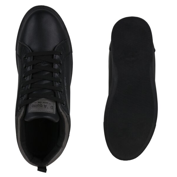 Stiefelparadies Herren Sneaker Low in Schwarz Letzte 2 Tage