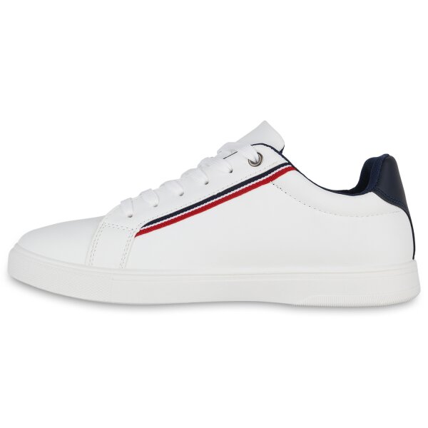 Stiefelparadies Herren Sneaker Low in Weiss Letzter Tag