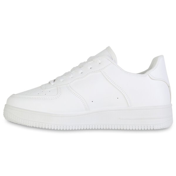 Stiefelparadies Herren Sneaker Low in Weiss Vierteljährliche Förderung
