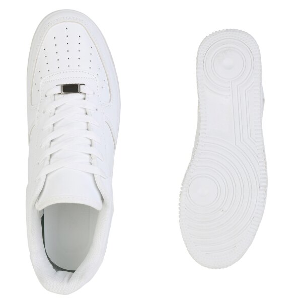 Stiefelparadies Herren Sneaker Low in Weiss Vierteljährliche Förderung
