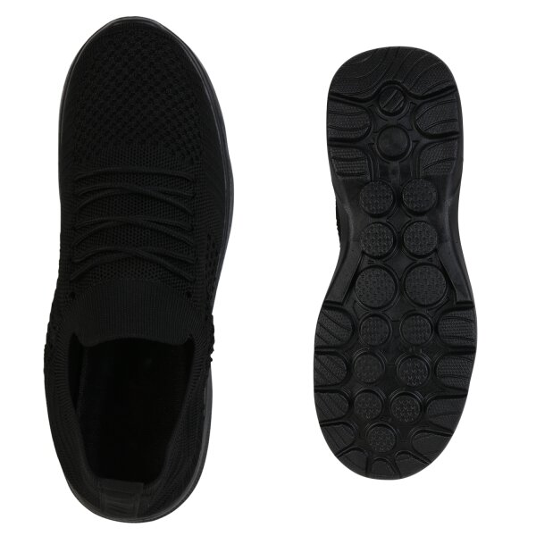 Stiefelparadies Herren Laufschuhe in Schwarz Discount Store für neue Produkte