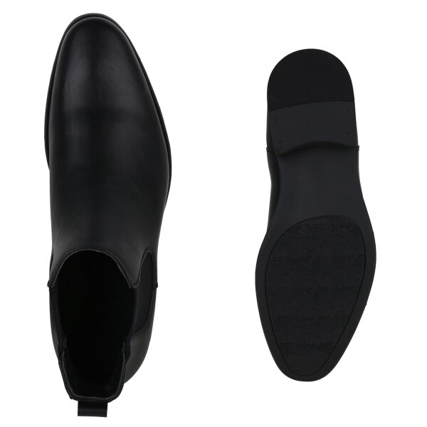 Stiefelparadies Herren Chelsea Boots in Schwarz zollfrei