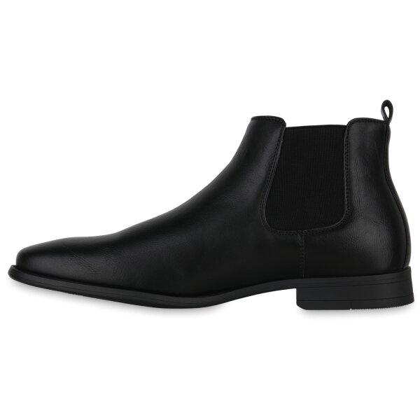 Stiefelparadies Herren Chelsea Boots in Schwarz 50% Rabatt für begrenzte Zeit