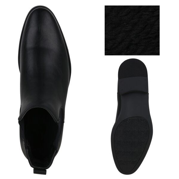 Stiefelparadies Herren Chelsea Boots in Schwarz 50% Rabatt für begrenzte Zeit