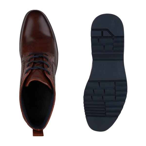 Stiefelparadies Herren Klassische Halbschuhe in Braun Muster 2025