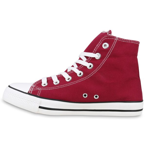Stiefelparadies Herren Sneaker high in Dunkelrot im Angebot