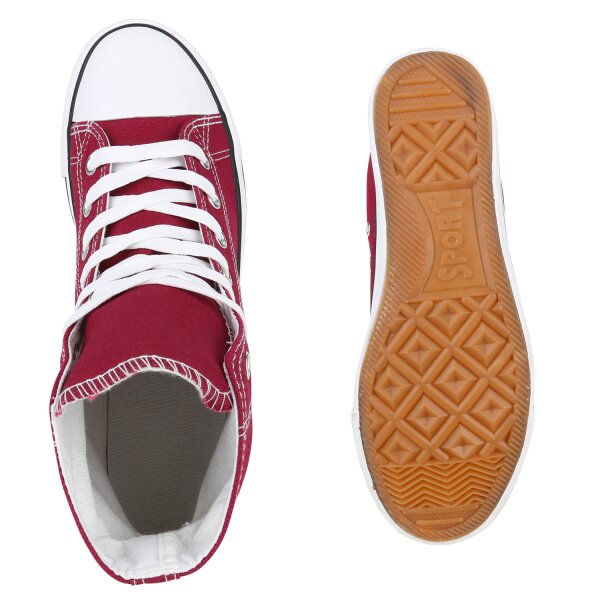 Stiefelparadies Herren Sneaker high in Dunkelrot im Angebot